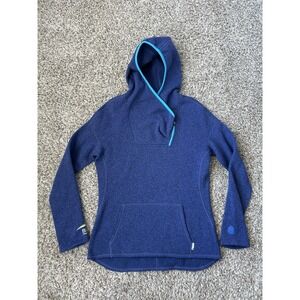 Stio Women's Sweetwater Fleece Hoodie Size Large Cobalt Outdoor Gorpcore Pocket
